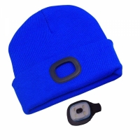 Caciula unisex cu LED reancarcabil, albastru, marime universala, Vivo BB-HL165